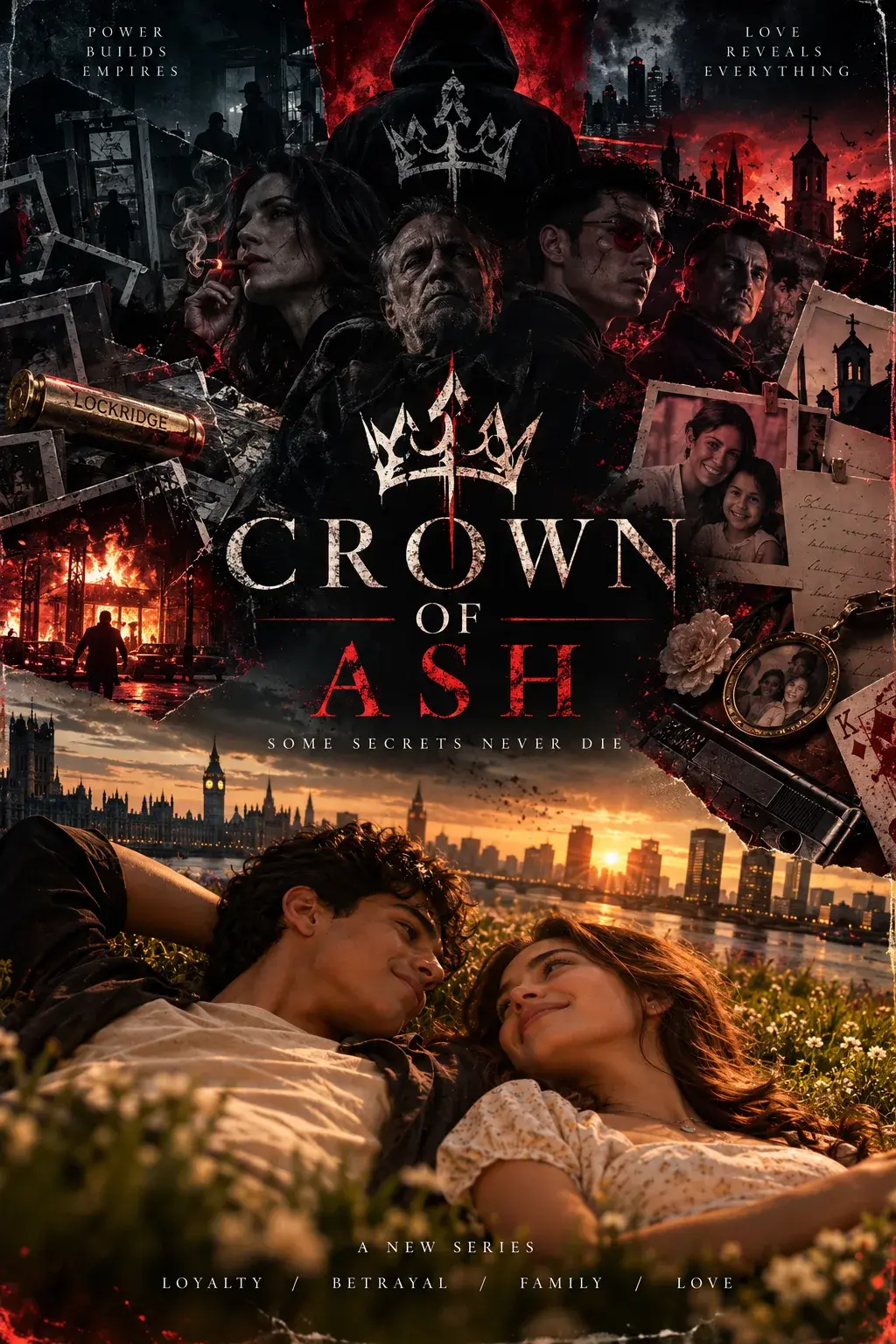 Poster artwork for the screenplay The Crown of Ash