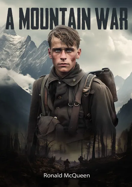 Poster artwork for the screenplay A Mountain War