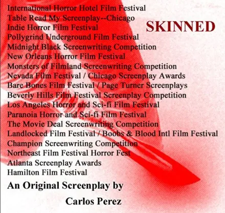 Poster artwork for the screenplay Skinned